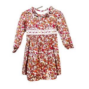 Bonnie Jean Multicolor Floral Smocked  Dress Size 3T